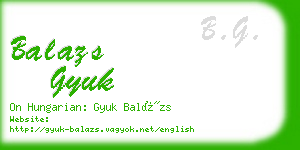 balazs gyuk business card